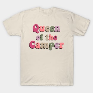 Funny Camping saying travel lover queen of the camper road trip gift shirt T-Shirt